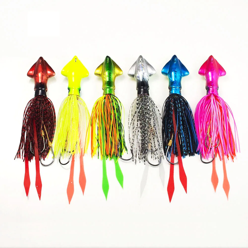 Countbass-señuelo de plantilla de calamar Madai, falda de silicona para el vientre, Jigging salado de goma, pargo brillante, 90g, 3,17 oz