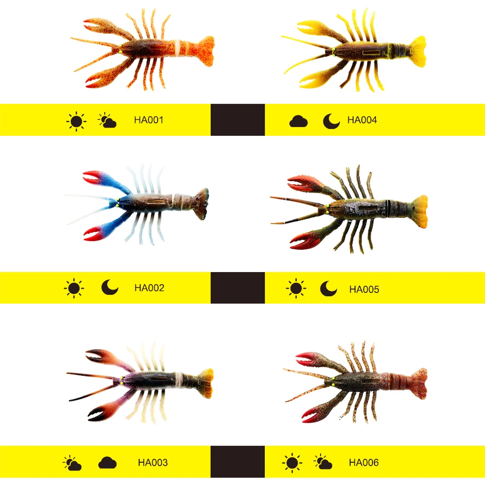 Señuelo de pesca suave crazy Crawfish, señuelo de pesca realista, cabeza de plantilla de cangrejo, cola de paleta articulada de goma TPE para zander pike, 2 uds. - imagen 4