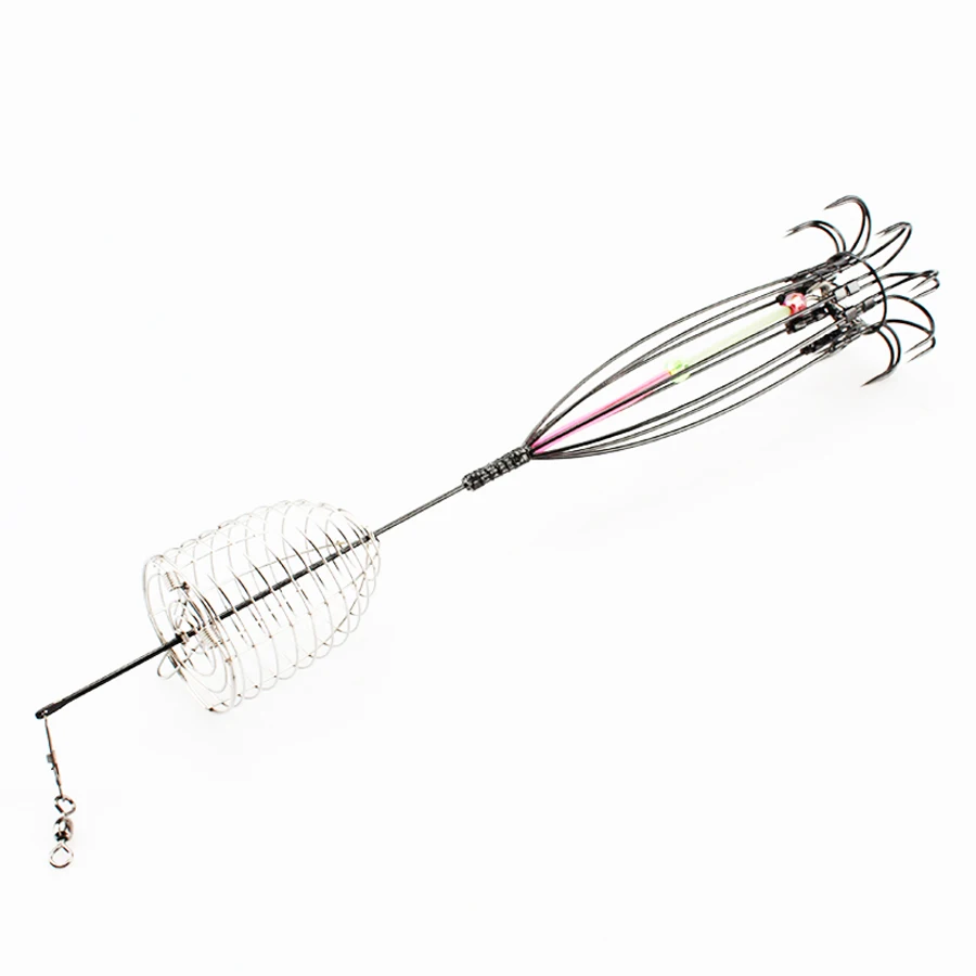 Anzuelo de pulpo para pesca en el mar, anzuelo grande y práctico de 26cm, con jaula de cebo especial para señuelos blandos, accesorios de aparejos - imagen 3