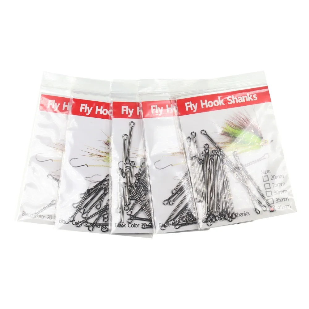 Bimoo 20 unids/bolsa anzuelo para moscas Waddinton, vástagos para moscas de salmón y trucha, Señuelos de Pesca de agua salada, Material para atar moscas de varios tamaños