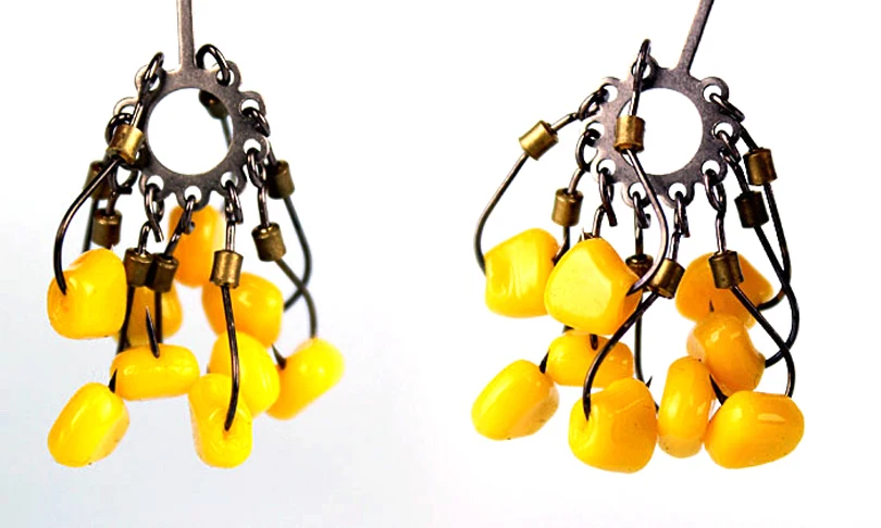 MNFT-Juego de anzuelos de pesca múltiples, anzuelo de pesca de explosión de acero al carbono, plantilla, señuelo, captura de habilidades de carpa, accesorios de aparejos 4-10, 2 uds. # - imagen 3