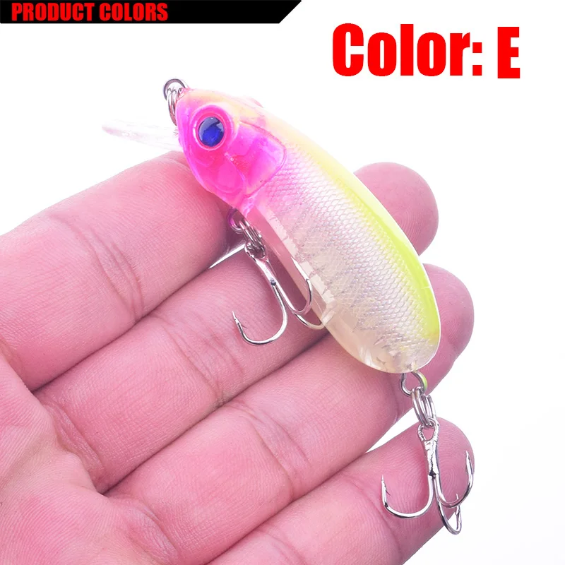 Señuelo de Pesca de manivela, cebos artificiales duros de lubina isca Wobblers Crankbait, aparejos de Pesca, 6cm, 10g, 1 ud. - imagen 4
