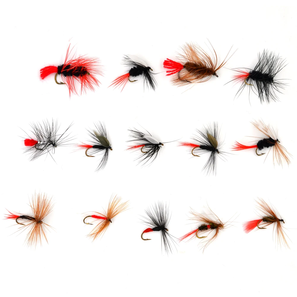 MNFT-señuelo de pesca con mosca seca, 10 piezas, varios tipos, trucha, salmón, moscas secas, anzuelo de pescado, tamaño #6 #10 #12, señuelos antimosquitos, aparejos de pesca - imagen 3