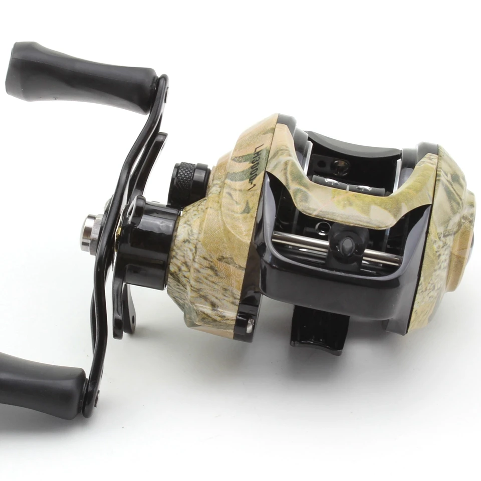 Carrete de pesca Baitcasting 13BB, rueda de pesca, carrete de fundición de camuflaje, aparejos de pesca de viaje - imagen 3