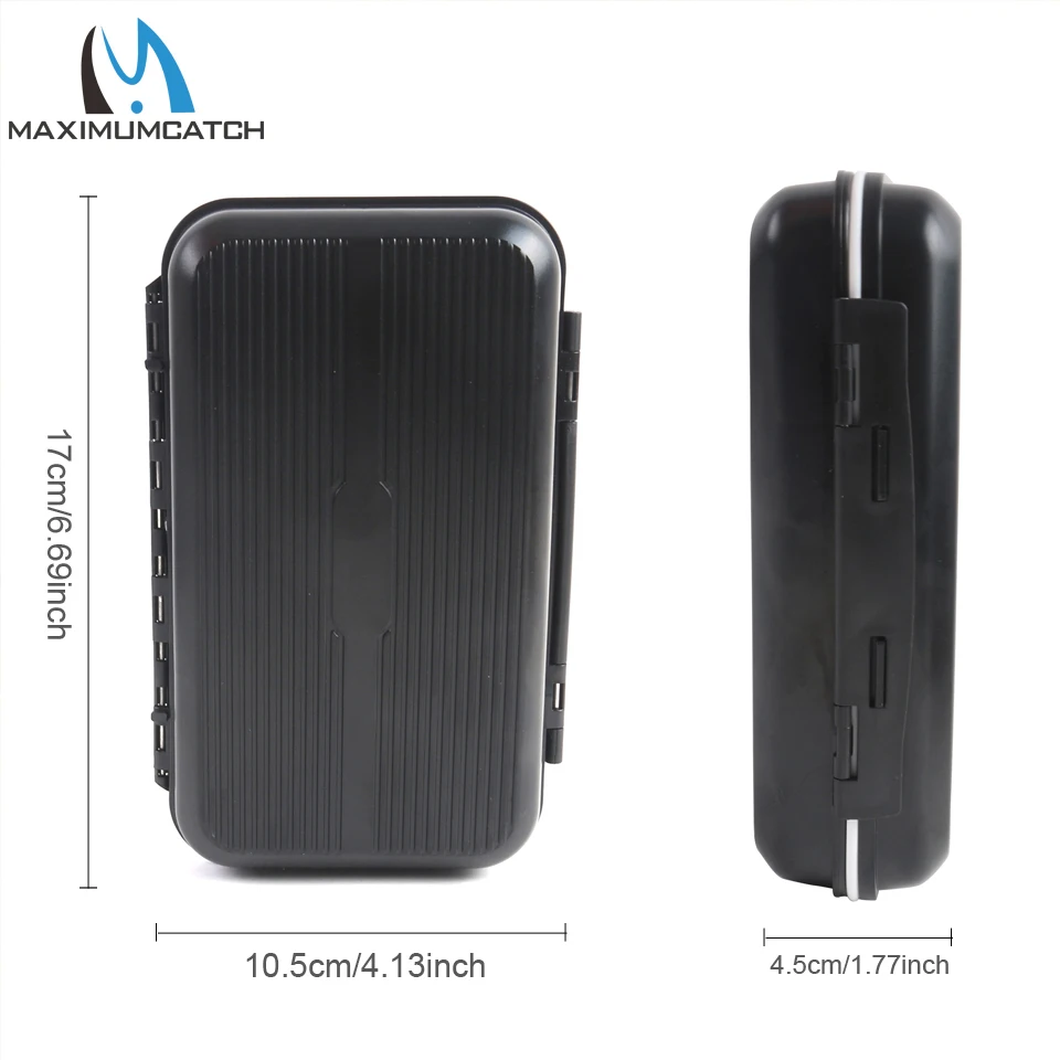 Caja de pesca con mosca impermeable Maximumcatch con espuma de agarre delgado, caja de mosca de plástico, 170*105*45mm, 133*89*35mm - imagen 3