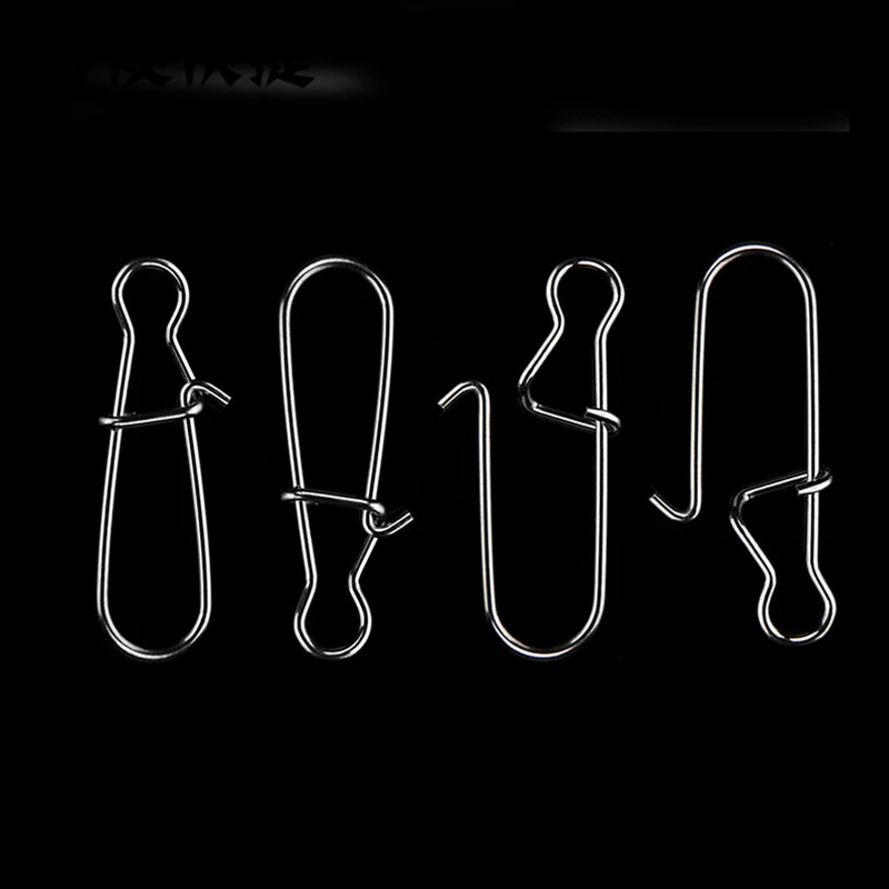 Broches de seguridad giratorios de barril de pesca de acero inoxidable, accesorios de señuelo, conector, 50 unids/lote por caja - imagen 4