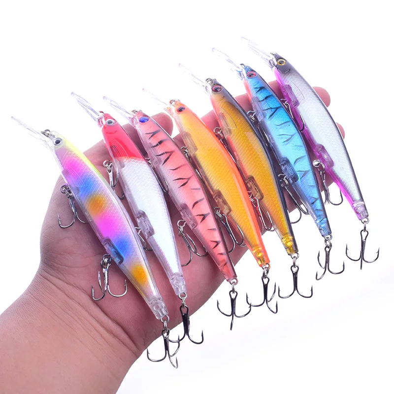 Señuelos de Pesca Minnow flotantes, 125mm, 12,5g, láser, Wobblers, cebo duro Artificial, Crankbait, carpa, aparejos de Pesca, 1 ud. - imagen 5