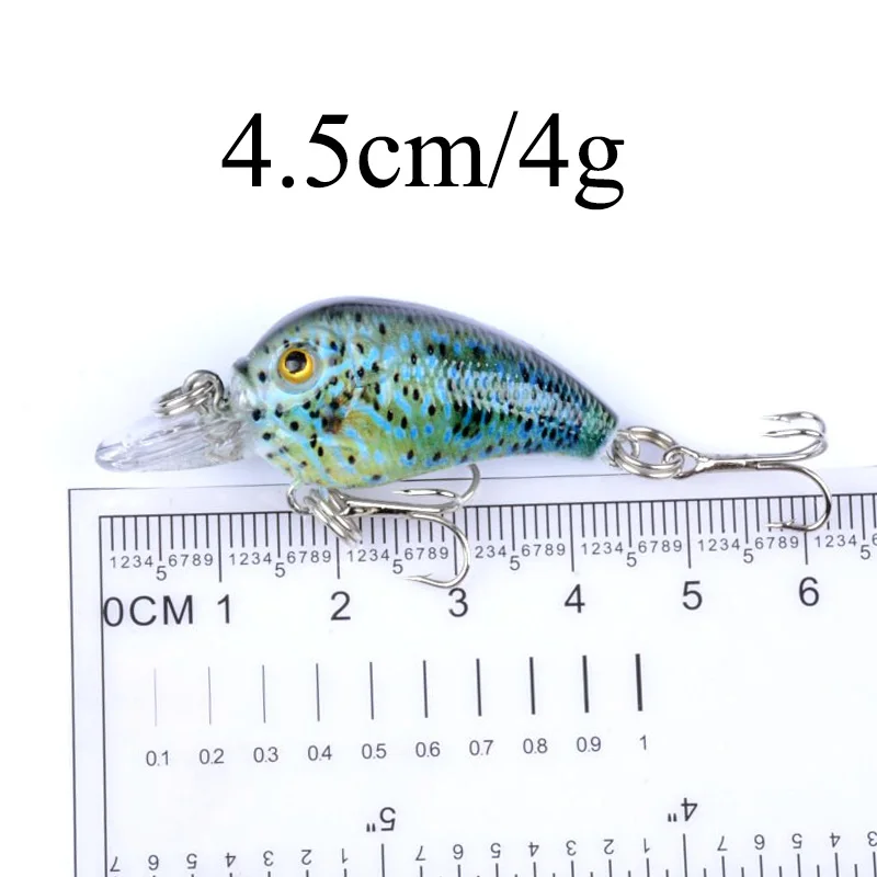 Señuelo de pesca para peces, cebo Artificial de manivela dura, Wobbler, Japón, Mini señuelo de pesca Crankbait, 4,5 cm, 4,2g, 1 unidad, WD-444 - imagen 2