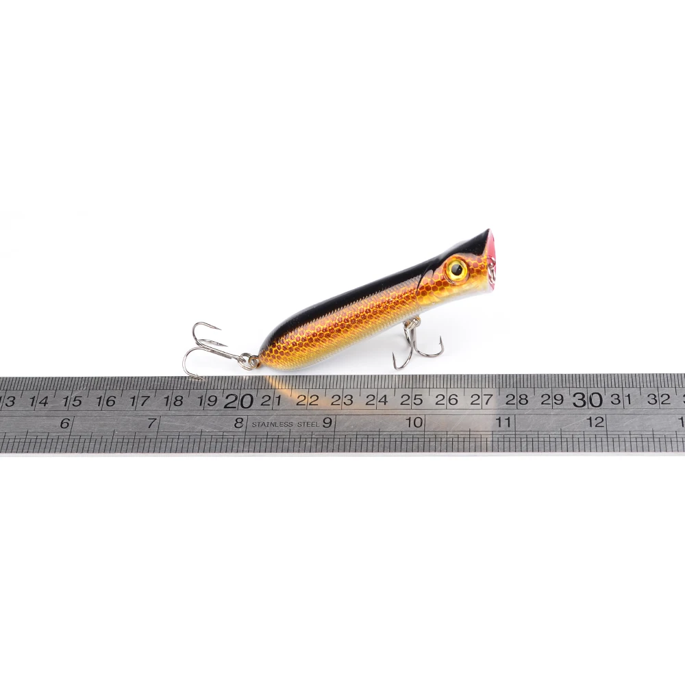 Señuelo de Pesca Popper Wobblers 8cm 11,6g flotante Isca cebo duro Artificial Crankbait Bass Pike Pesca Japón aparejos de Pesca de carpa