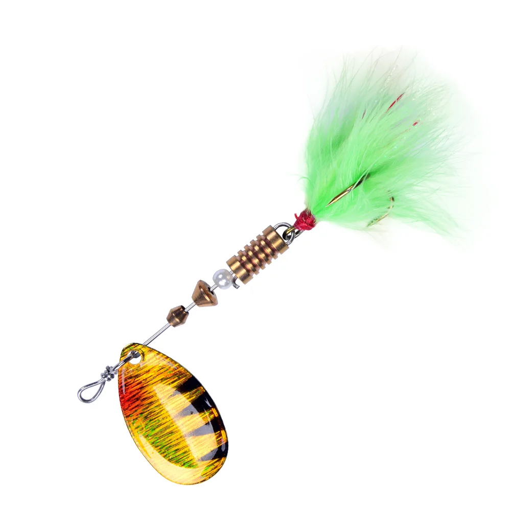 Balleo-señuelo de pesca giratorio, 4g, 6g, cebo de metal para jigging, trucha, lote de 4 unidades