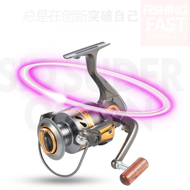 Rueda giratoria de precarga, cabezal de metal sin marco, rueda de caña de pescar de mar, equipo de pesca de carretera - imagen 4