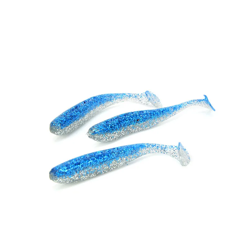 Señuelo suave de 1,8g/65mm, Wobblers, Señuelos de Pesca, Easy Shiner Swimbait, cebo de silicona de doble Color, cebo Artificial para pesca de carpa, 5 unids/lote - imagen 3