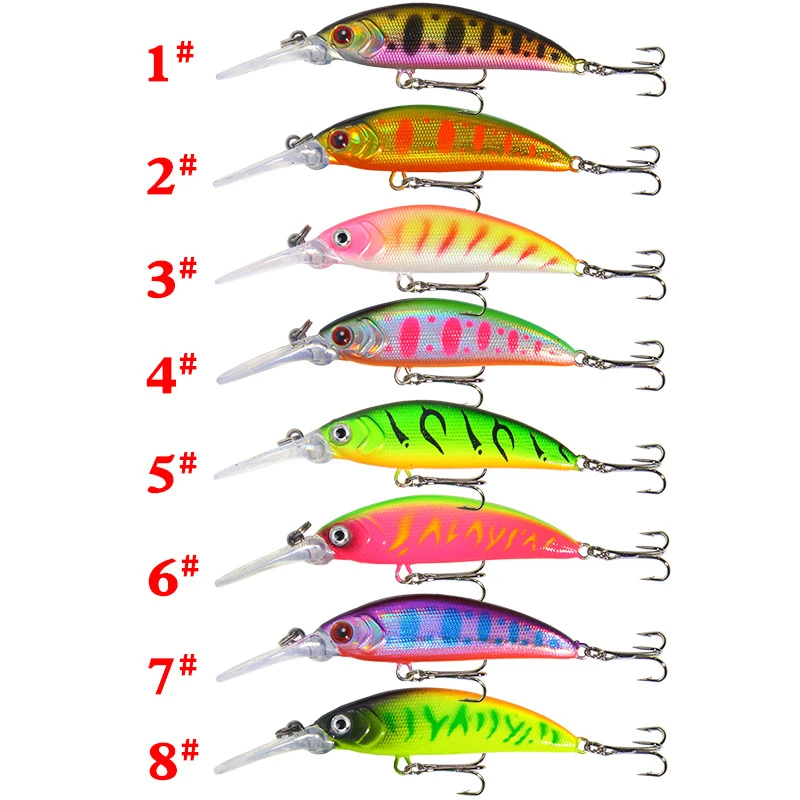 Señuelo de Pesca de lengua larga, cebo Artificial Wobbler Crankbait, aparejos de Pesca de carpa, Swimbait, 1 piezas, 7cm, 5,6g - imagen 4