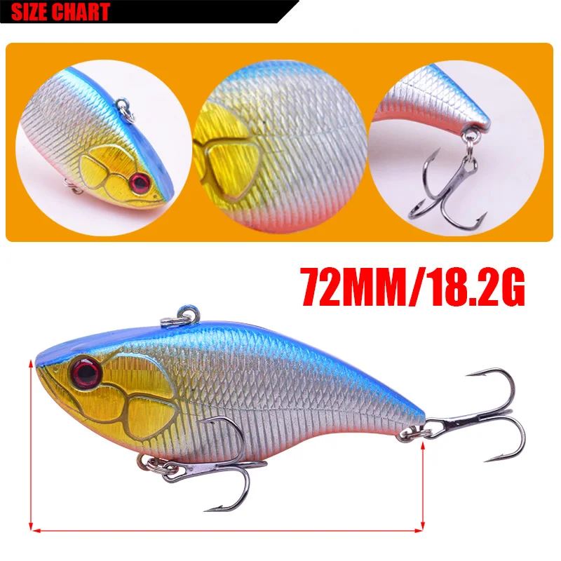 Señuelo de pesca en hielo, Wobblers de 7,5 cm y 18g, cebo duro de invierno, Crankbait, carpa, leurre, 1 ud. - imagen 2