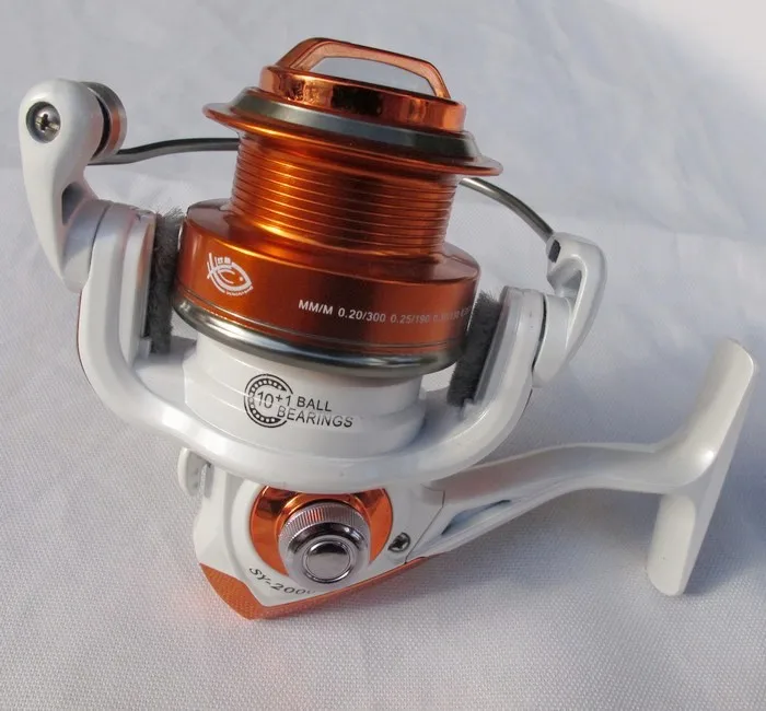 Rueda de pesca con 11 rodamientos, copa de alambre poco profunda, tiro largo, carrete giratorio de fundición SY4000, señuelo con cabeza de Metal - imagen 4