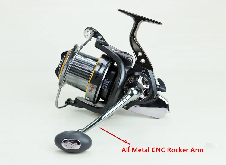 Carretes de pesca de tiro largo, tamaño grande, serie 8000, carrete giratorio de arrastre frontal, gancho de anclaje de 11 rodamientos, balancín CNC - imagen 2