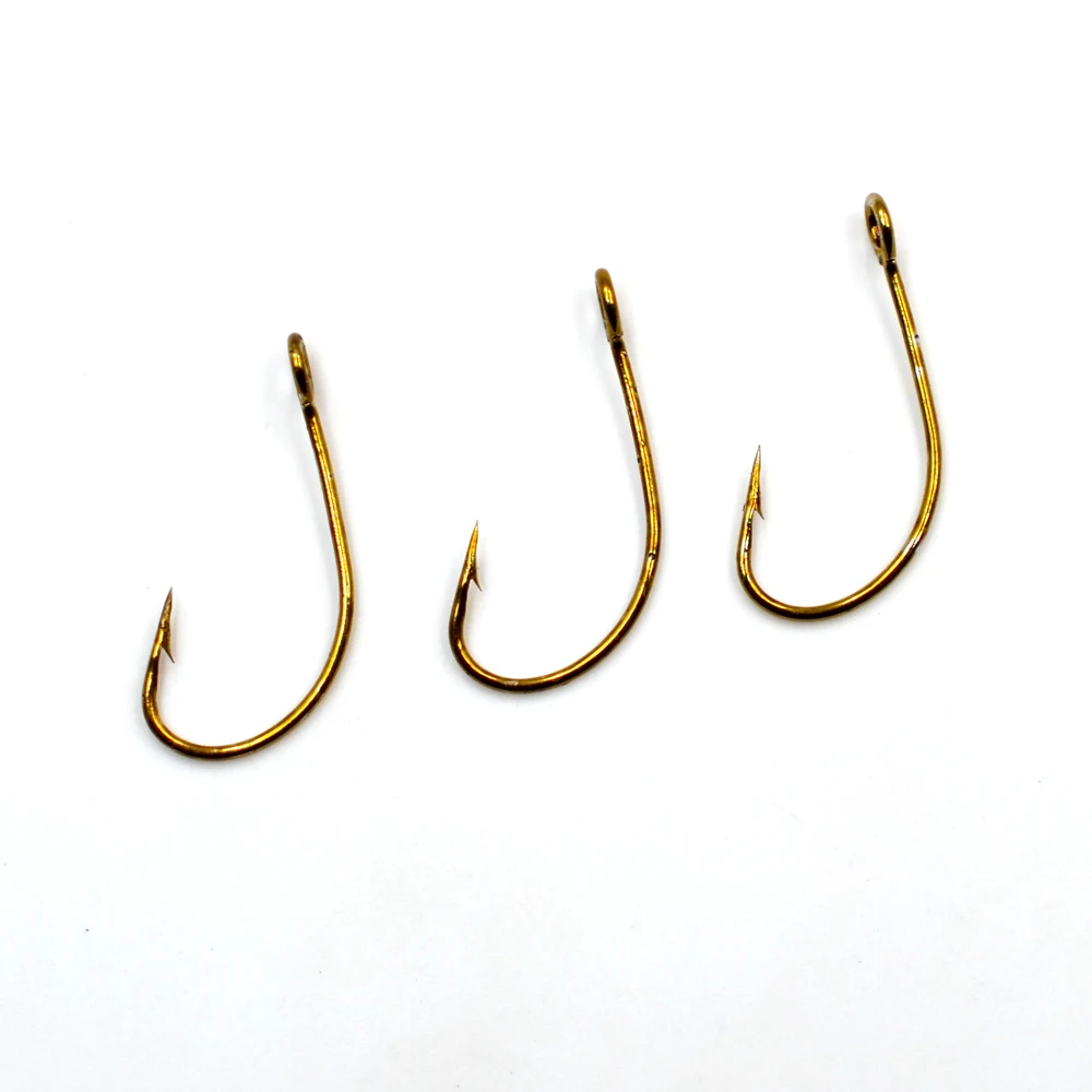 MNFT 50 Uds. Anzuelos de pesca con mosca de ojo grande de acero rico en carbono, anzuelos con mosca Caddis húmedos y ninfa seca, soporte para cebo de pesca con estanque de gusanos con púas - imagen 2