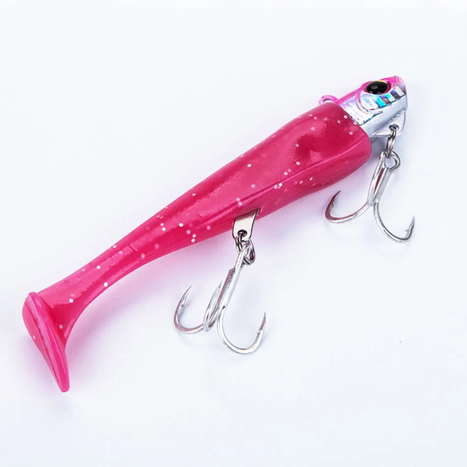 Señuelo Swing Shad Swimbaits, señuelo suave de acción de pececillo negro, aparejos de pesca profesionales para peces grandes, puntas de pesca, señuelo de pez roca, 1 Uds. - imagen 5