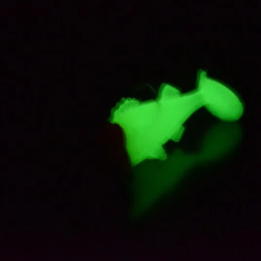 Señuelo de pesca nocturna, cebo blando que brilla, lubina Artificial, cabeza de serpiente, simulación de peces, cebo luminoso, 8g, 11g, 15g, 19g, lote de 2 piezas - imagen 3