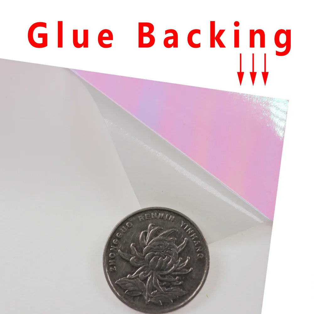 Bimoo-Película de arcoíris con pegamento, Material de alas para atar moscas, Sabiki, 4 unidades, 12x20cm - imagen 2