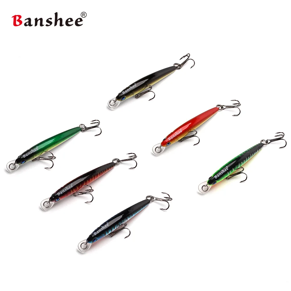 Señuelo de pesca de hundimiento lento, cebo Artificial duro, sonido Wobbler GO-011, Jerkbait Minnow, 70mm, 4,5g, 6 unids/lote