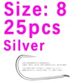 size 8 silver 25pcs