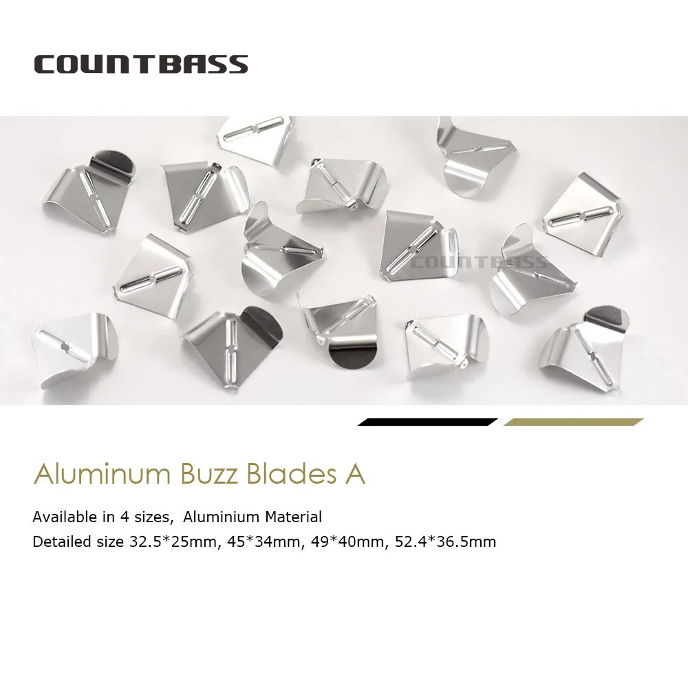 Countbass 50 Uds. Cuchillas giratorias con zumbador, cuchillas Delta de aluminio para superficie de Buzzbaits, señuelos de pesca, aparejos, componentes de señuelos artesanales - imagen 2