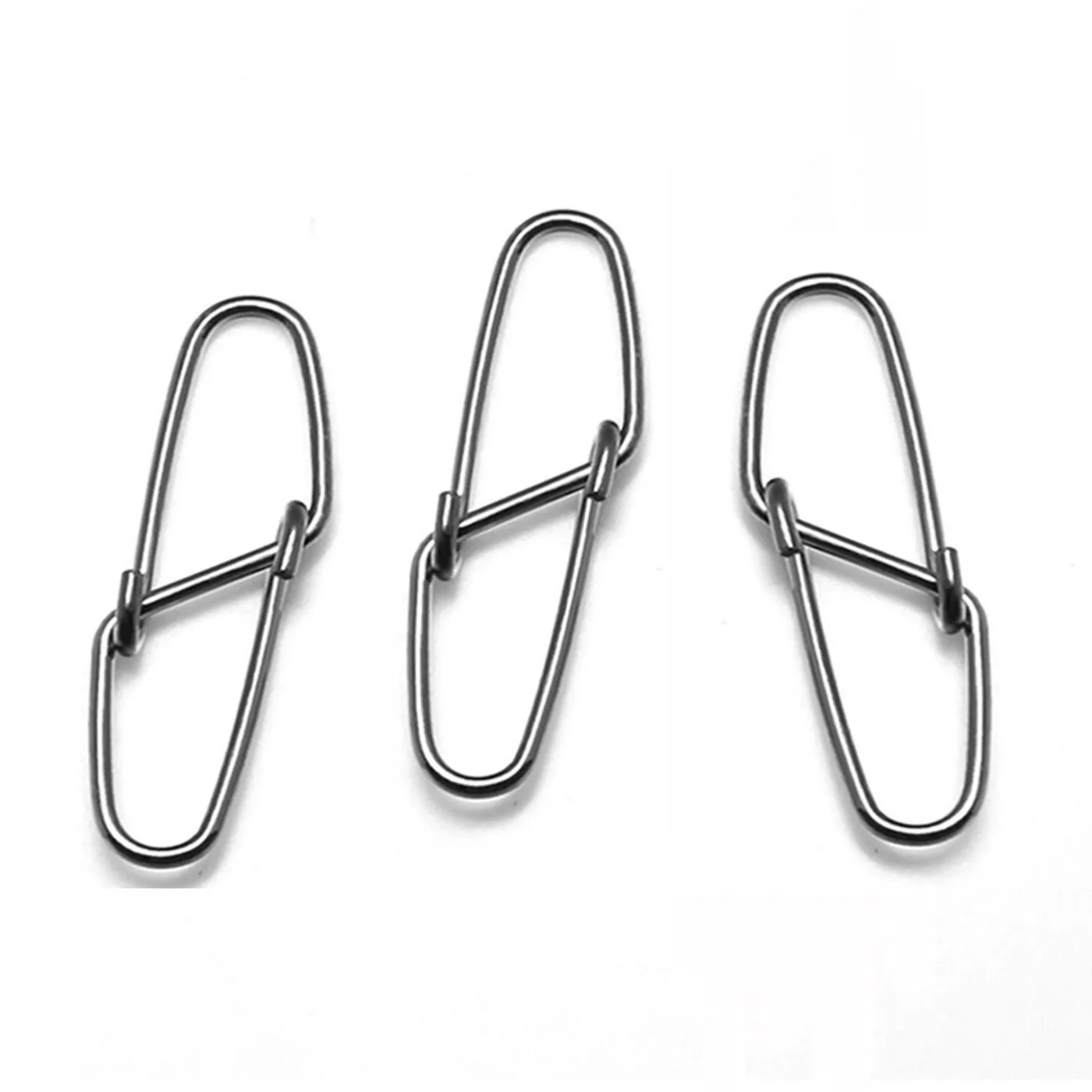 Conector giratorio de acero inoxidable, rodamiento giratorio de 13mm-35mm, barril de pesca, gancho de seguridad, accesorios de señuelo, 50 unids/lote - imagen 3