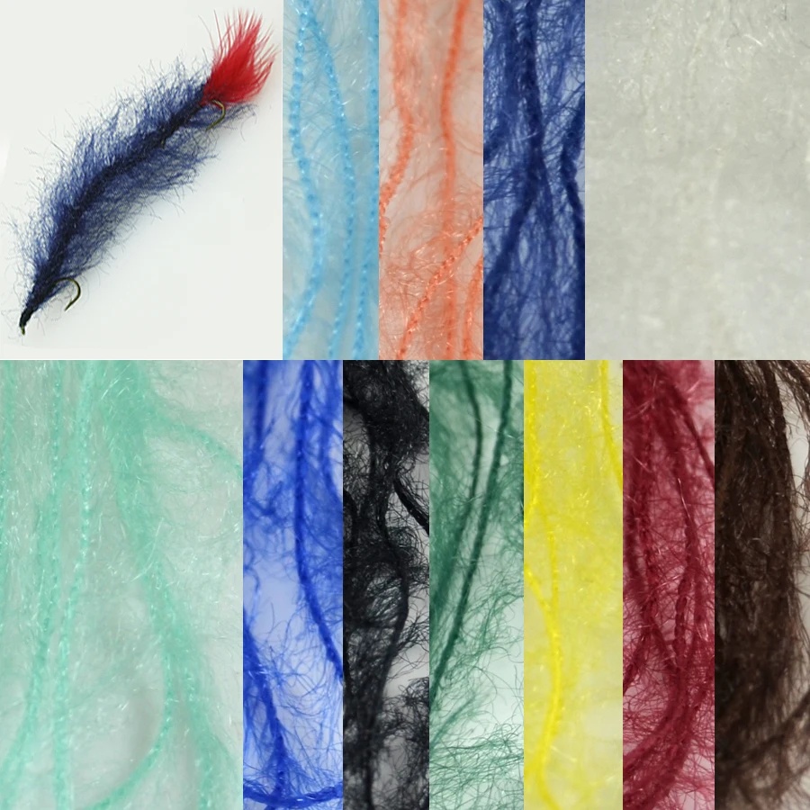 MNFT 5 metros colores surtidos atado de moscas línea de doblaje hilo Scud arena gusano moscas nuevo Material de atado de moscas para cuerpo de adulto ninfa - imagen 2