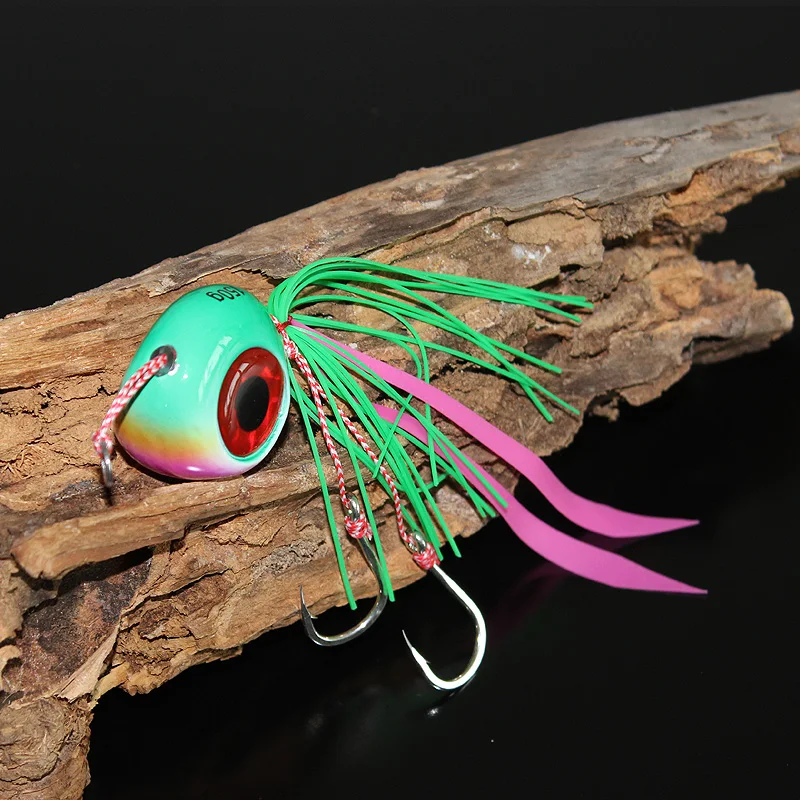 FUNADAIKO-señuelo de cebo de mar profundo, 60g, 80g, 100g, 120g, 150g, cabeza de plantilla con falda de goma, Kaburas, Inchiku, Madai, Jigging - imagen 3