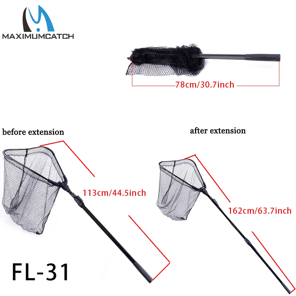 Red de aterrizaje de pesca Maximumcatch con red de pesca telescópica con mango de aluminio/EVA - imagen 5