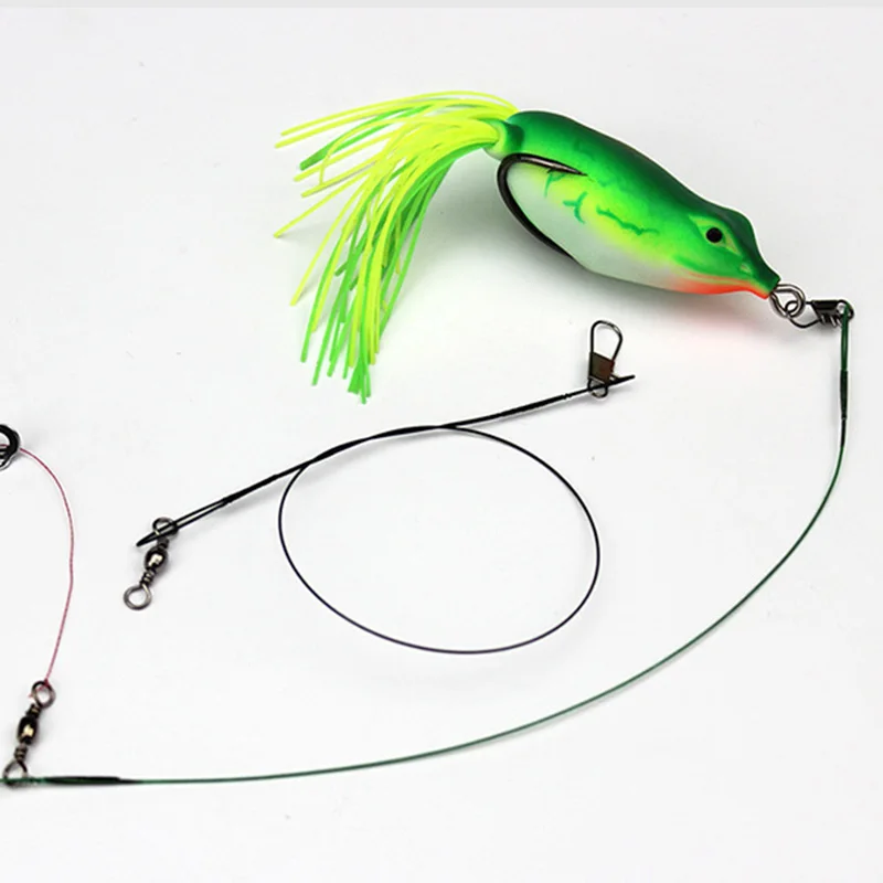 Señuelo de correa de línea de alambre de pesca, hilo de anzuelo, líder de alambre giratorio a presión, aparejo experto giratorio Shark, 20 unids/lote - imagen 5