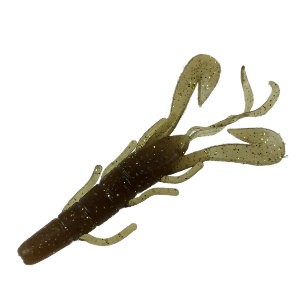 Señuelos de pesca de silicona, 6 uds., 6g, 95mm, camarones artificiales, cangrejos, cebos para craw, trucha, lubina, Lucio, pesca, señuelo suave de plástico - imagen 3