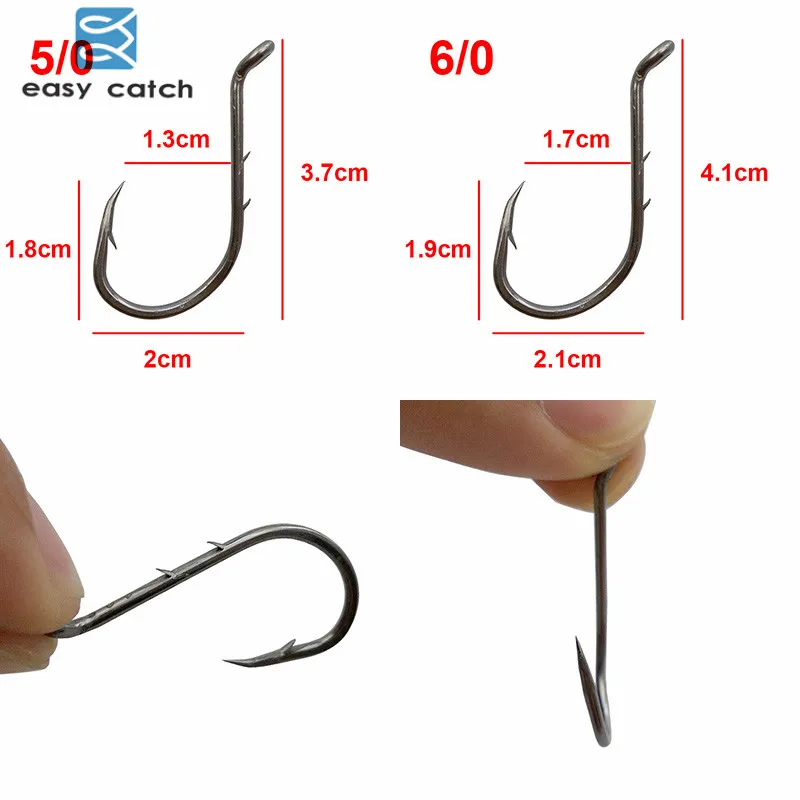 Easy Catch-anzuelos de pesca de tamaño 1, 2, 3, 4, 200, 8299, 1/0, 2/0, 3/0, 4/0, 5/0, 6/0 - imagen 4