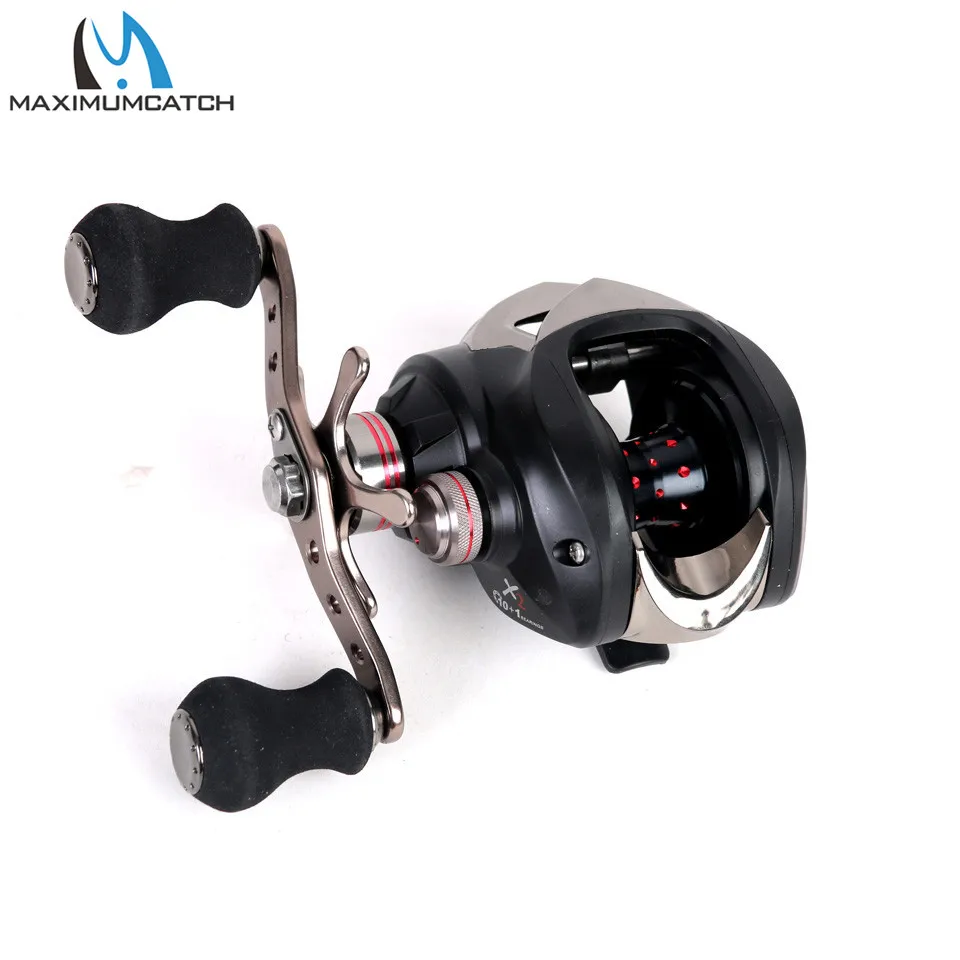 Carrete de pesca Baitcasting Maximumcatch Acuflex, freno centrífugo, arrastre máximo de 8KG, 10+1 BBs, relación de engranaje 6,3:1/7.0:1, ultraligero - imagen 2