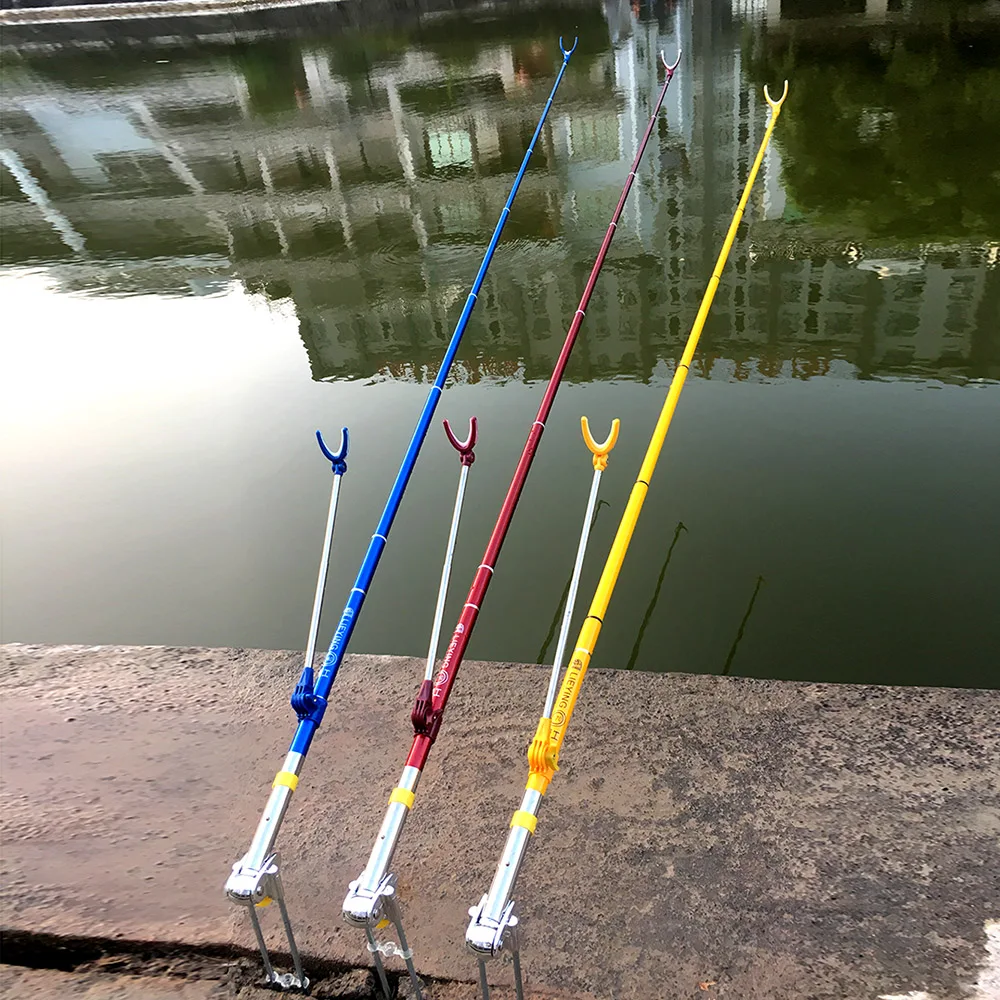 Soporte telescópico para caña de pescar, fibra de carbono, 7 Secciones, 1,7 M, 2,1 M, 2,4 M - imagen 3