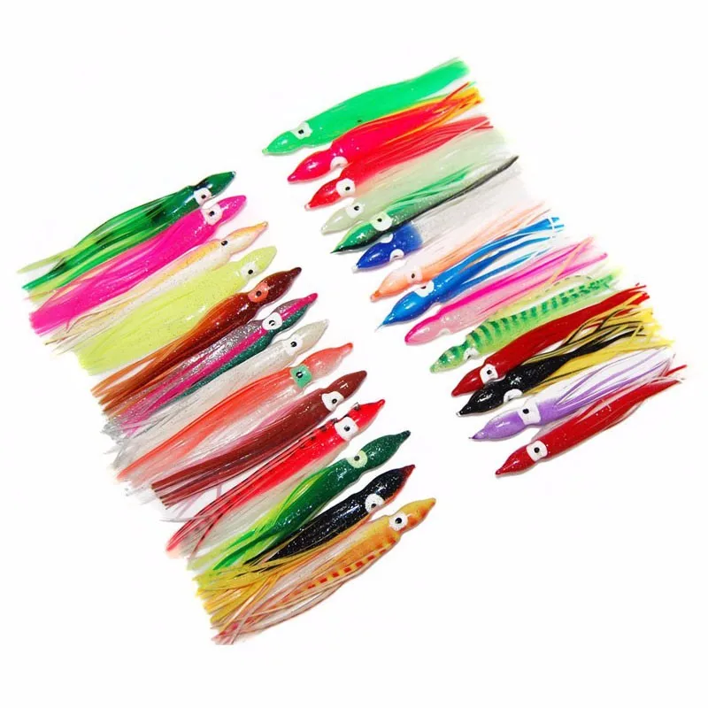 DestRes coloridos en forma de calamar para los entusiastas de la pesca