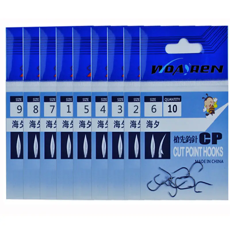 Anzuelos duraderos de Maruseigo para pesca de carpa, ganchos duraderos de color negro, sin anillo, para agua salada y dulce, gamakatsu, 1 #-14 #, 10 unids/lote - imagen 4