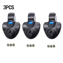 Alarma de picadura de pescado para pesca, zumbador electrónico en caña de pescar con sirena fuerte, indicador diurno y nocturno con batería B154