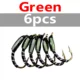 6PCS Green