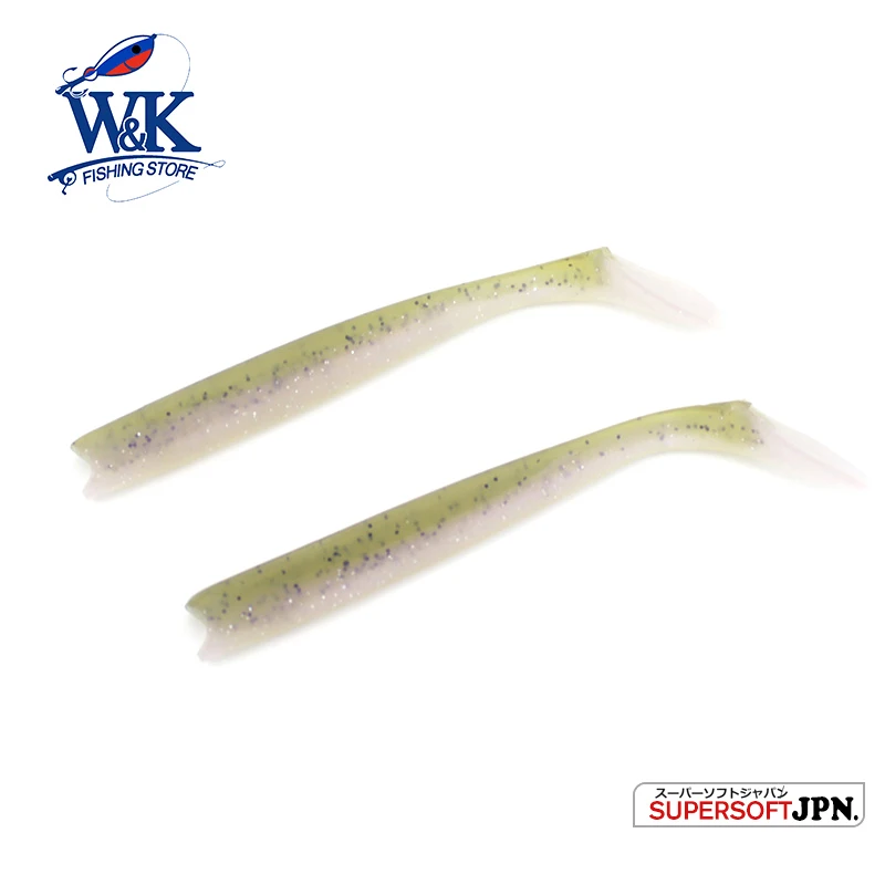 Cebos de pesca de Lucio de 14cm, 4 unids/lote, señuelos de vinilo suave de estilo de silicona, cebos blandos de agua salada costera con cola de paleta grande, señuelos de sábalo - imagen 4