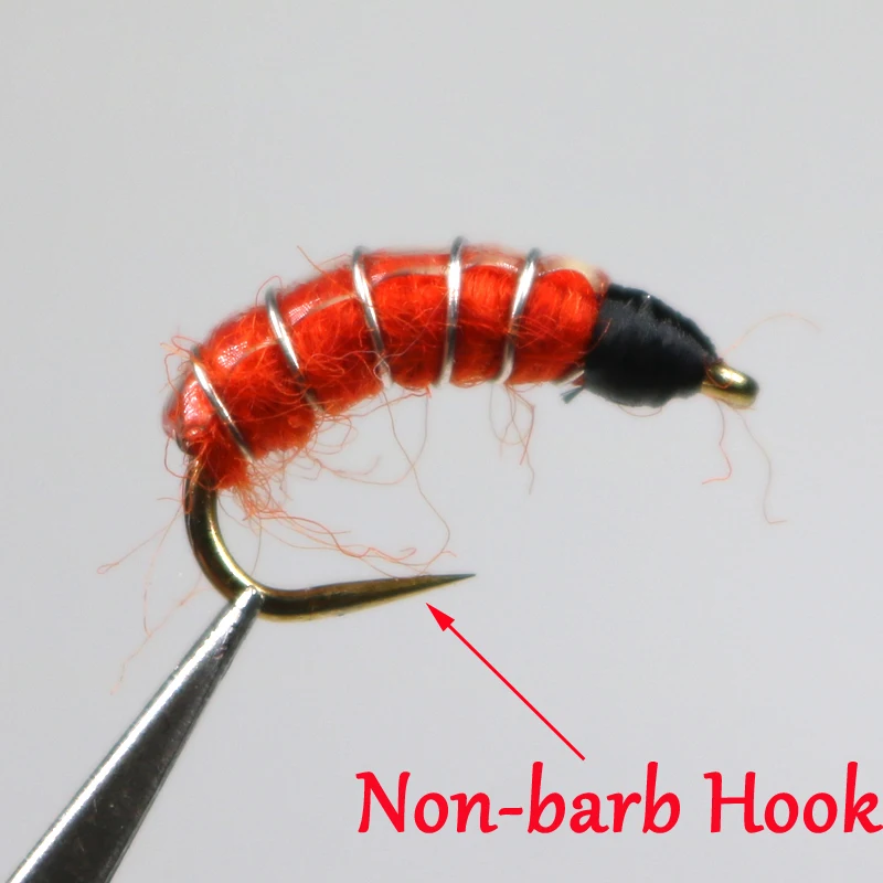 ICERIO-anzuelo de pesca con mosca, 5 piezas, Barbless, Cezch Nymph Scud Caddis, trucha, señuelo de pesca con mosca, cebos #12, anzuelo de mosca sin púa - imagen 2