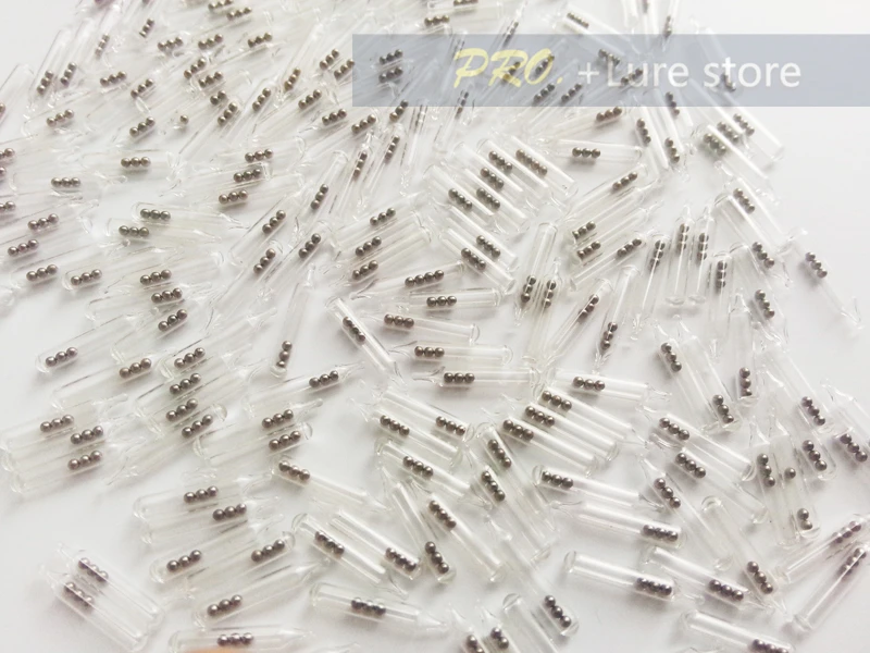 Sonajeros de señuelo de vidrio para cebo blando, accesorios de pesca de 3mm, 4mm y 5mm, tubo de 3 bolas ruidoso, 50 unidades - imagen 2