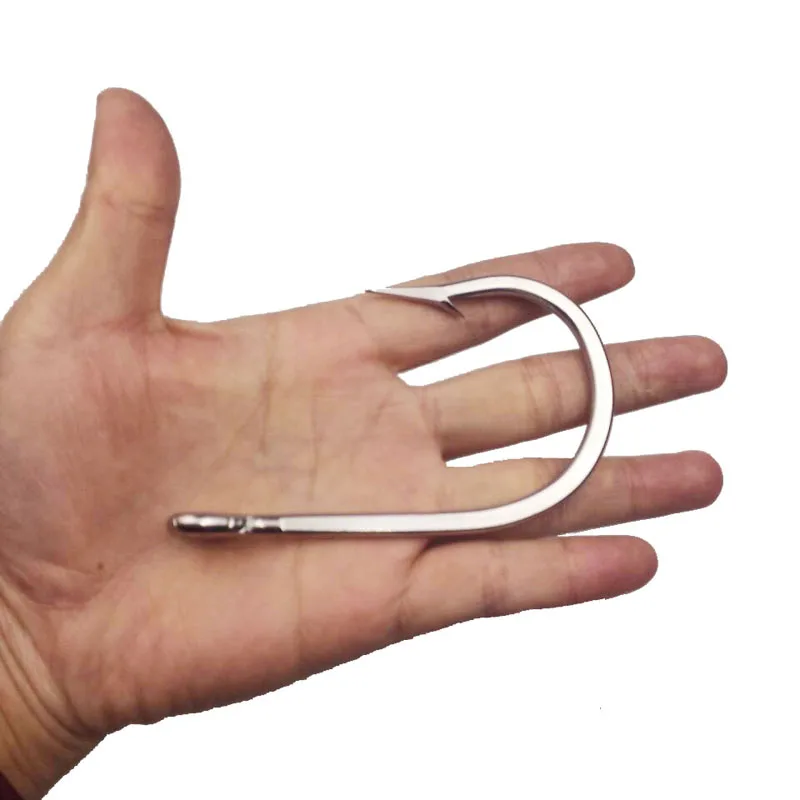 JSM-anzuelos de pesca de acero inoxidable 7732, 10 unids/lote, anzuelos grandes de atún, tamaño 5/0 6/0 7/0 8/0 9/0 10/0 11/0 12/0 - imagen 4