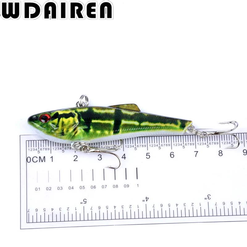 Señuelo de pesca que se hunde, 70mm, 6,6g, cebo Artificial duro, VIB, vibración, para todas las profundidad, aparejos de pesca de carpa en hielo de invierno, 1 unidad - imagen 5