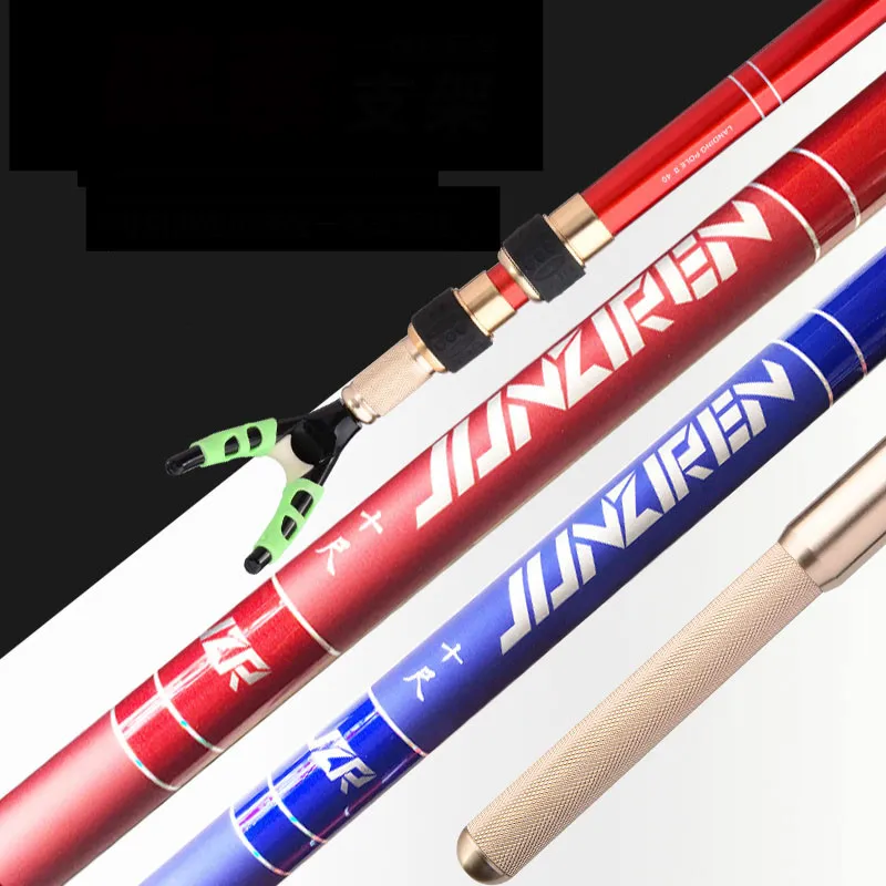 Caña de pescar ultraligera de carbono de Taiwán, soporte de palo de pesca de calamar duro de 12m, raqueta de 3 secciones multifunción, soporte de poste de esturión de 3m - imagen 3