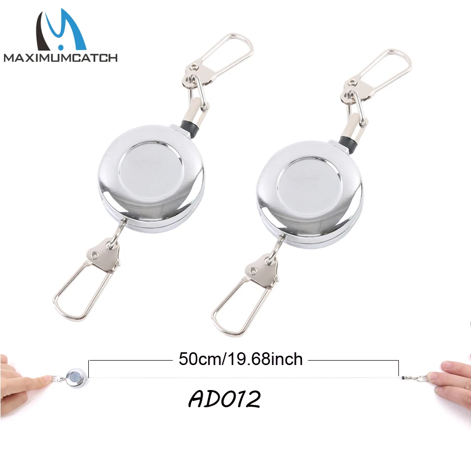 Maximumcatch-Retractor Zinger para pesca con mosca, carrete retráctil, soporte para insignia, cable de acero, tapón de retroceso, Extractor, herramienta para Kayak - imagen 5