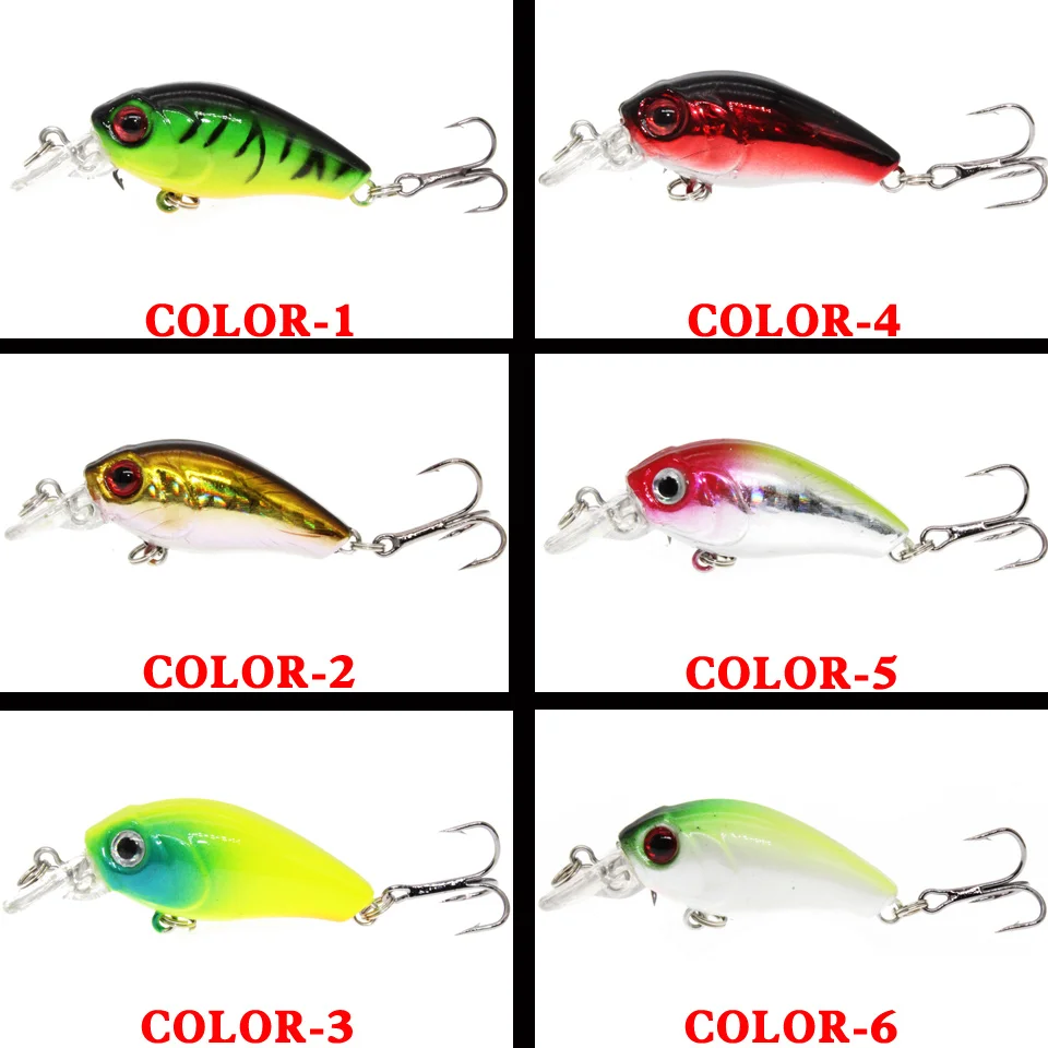 LEOSPORT-señuelo de pesca Crankbait, cebo Artificial de manivela dura, 4,5 cm, 3,8g - imagen 4