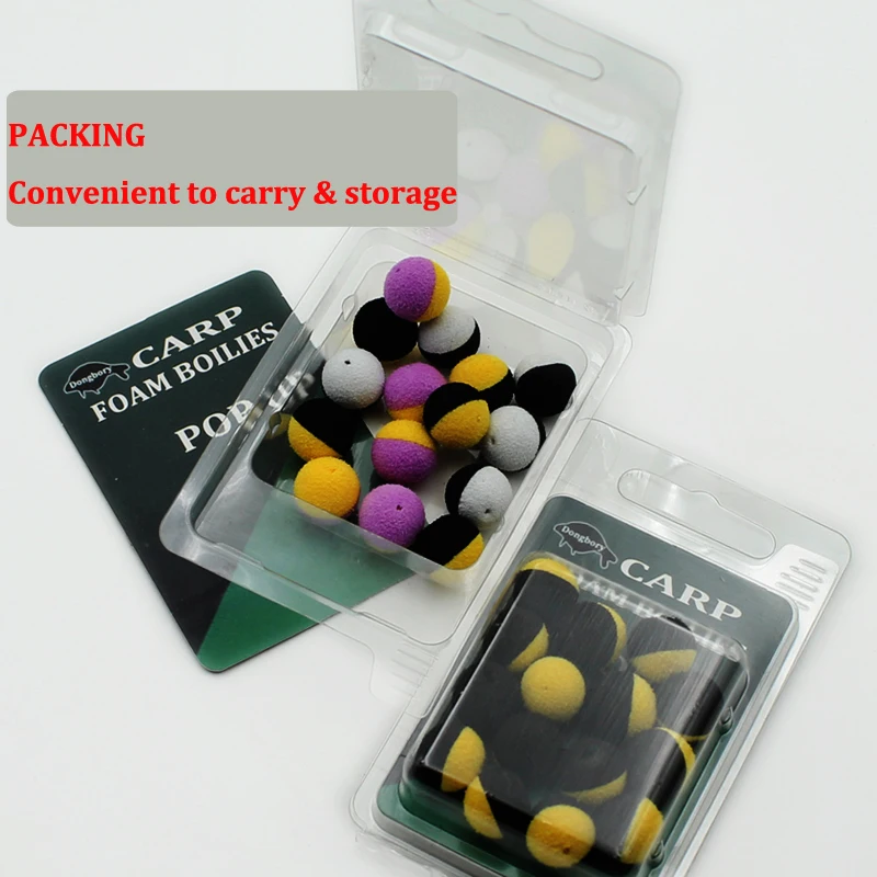 Boilies de pesca de carpa, cebo dúo de espuma, bola emergente, cebo de imitación negro y amarillo para pelo de carpa, alimentador Zig, 15 Uds. - imagen 4