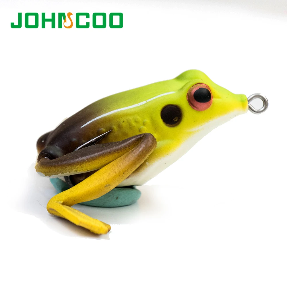 JOHNCOO-señuelo de pesca Artificial, cebo de rana suave de 50mm y 11g, de plástico suave, cabeza de serpiente - imagen 5